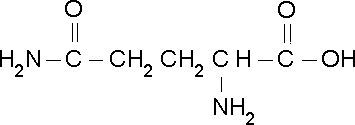 dl-谷氨酰胺分子结构式