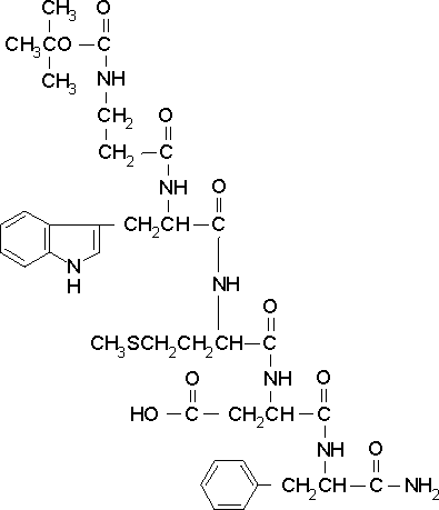 二,五肽胃泌素分子结构式